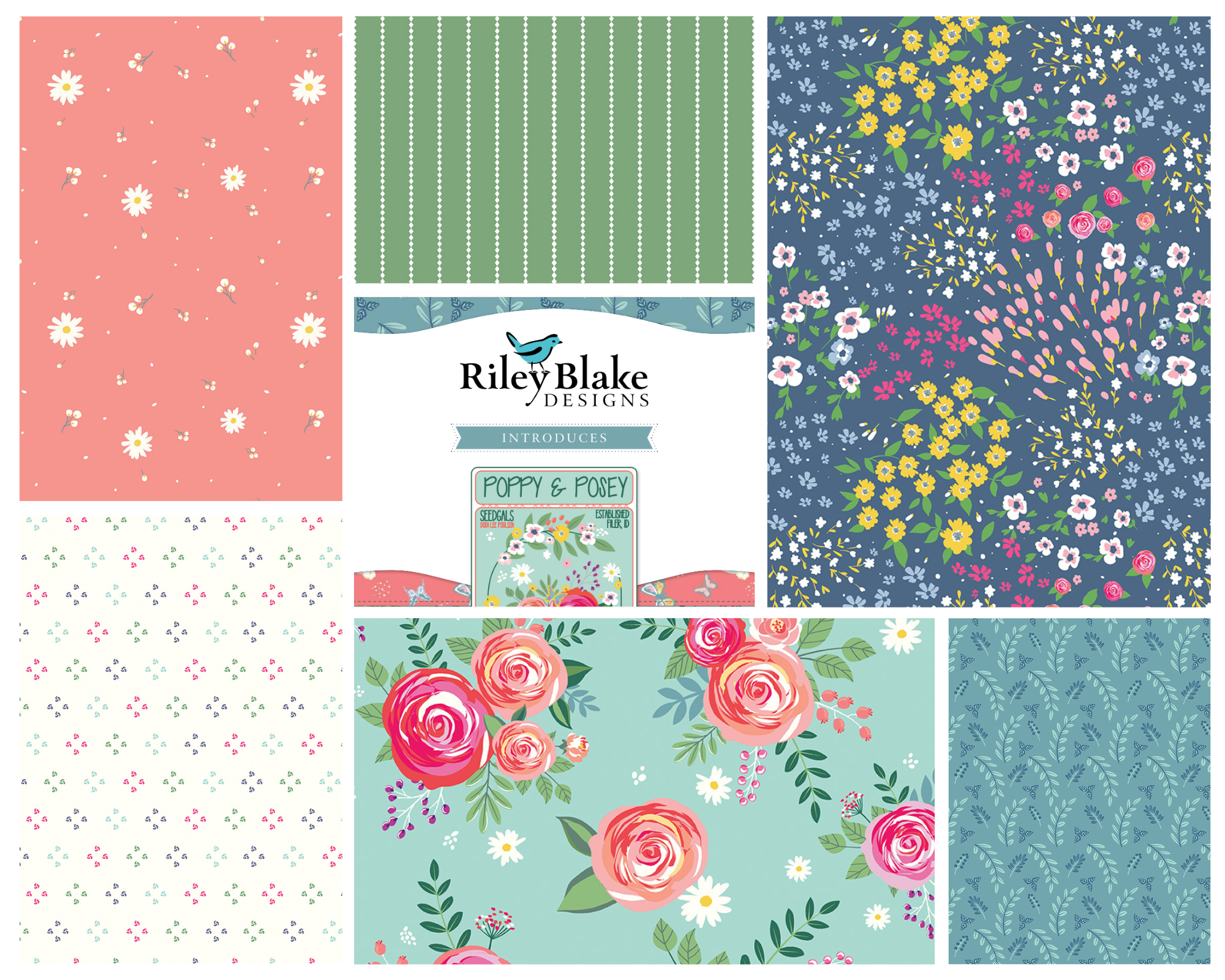 Fat Quarter Whole Collection Bundle - Poppy & Posey - Riley Blake Designs
