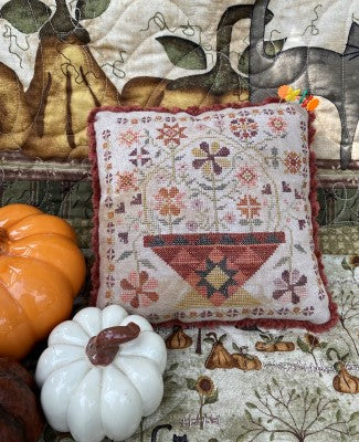 Betsy's Autumn Basket Cross Stitch Pattern by Pansy Patch Quilts and Stitchery