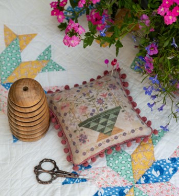 Betsy's Summer Basket Cross Stitch Pattern by Pansy Patch Quilts and Stitchery