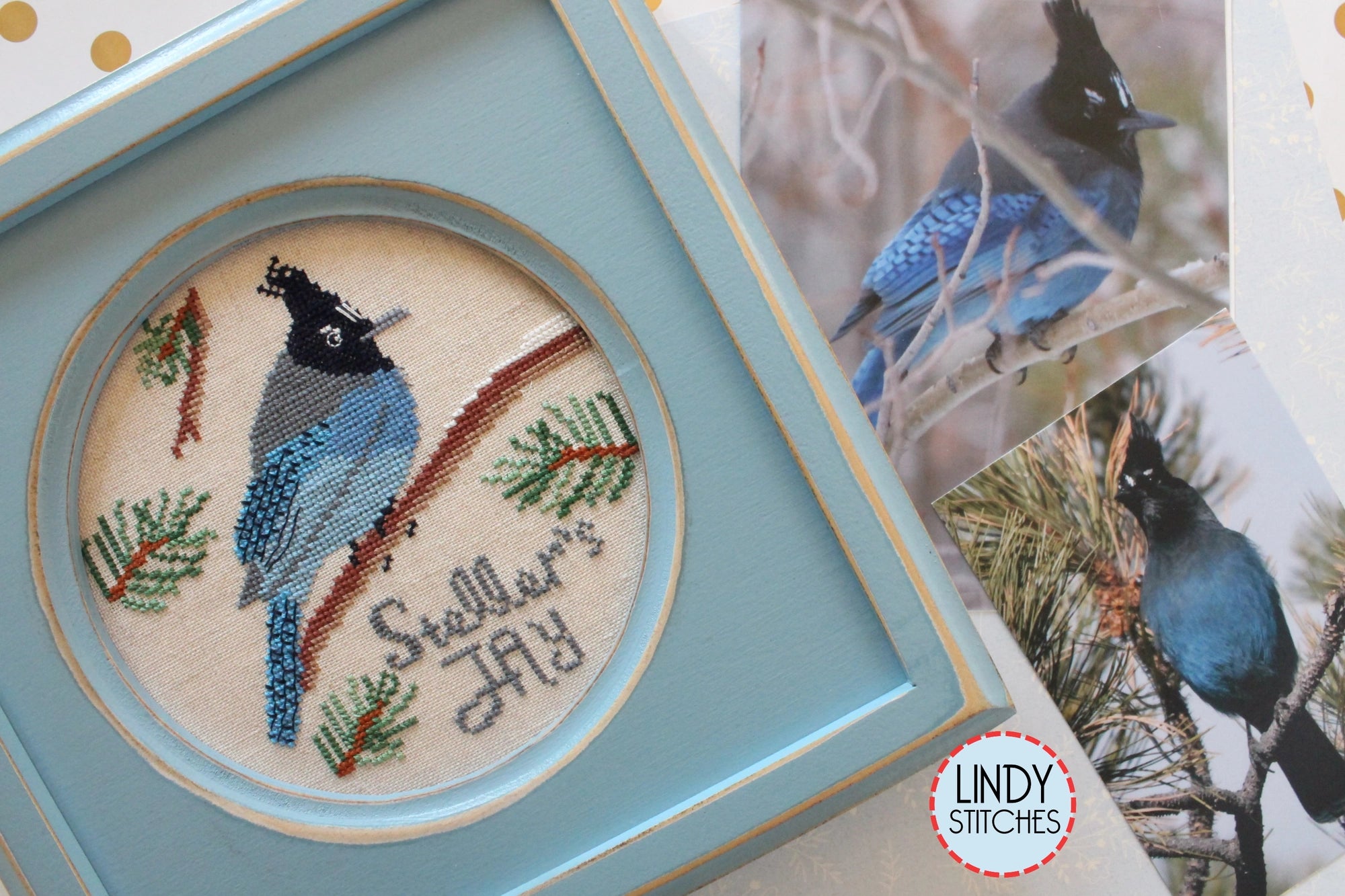Steller's Jay Bird Crush Club Cross Stitch Pattern #1 PDF