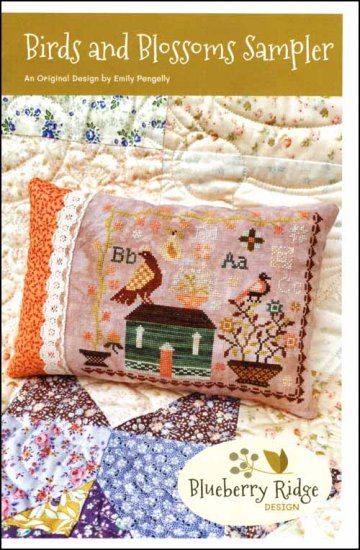 Birds and Blossoms Sampler Cross Stitch Pattern by Blueberry Ridge Design