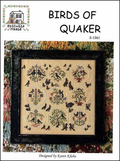 Birds of Quaker Cross Stitch Pattern by Rosewood Manor