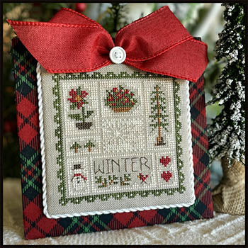 Bits And Pieces Of Winter Cross Stitch Pattern by Little House Needleworks