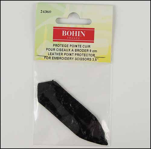 Black Leather Embroidery Scissors Sheath by Bohin France