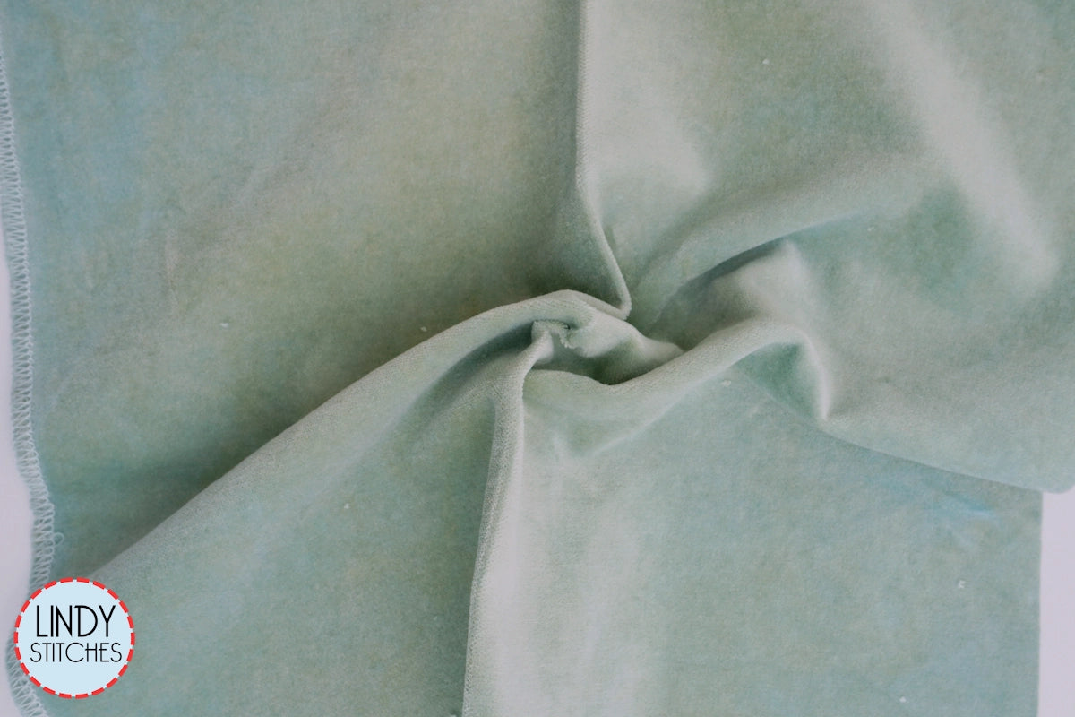 Blue Fescue Hand Dyed 100% Cotton Velveteen by Lady Dot Creates