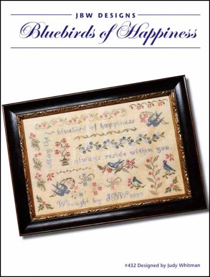 Bluebirds of Happiness Cross Stitch Pattern by JBW Designs