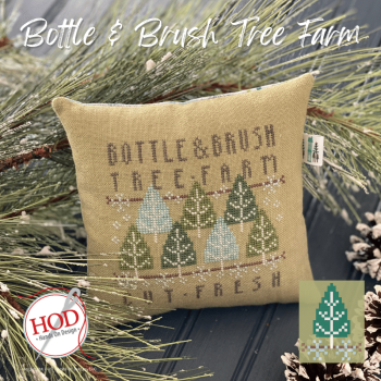 Bottle & Brush Tree Farm Cross Stitch Pattern by Hands On Design