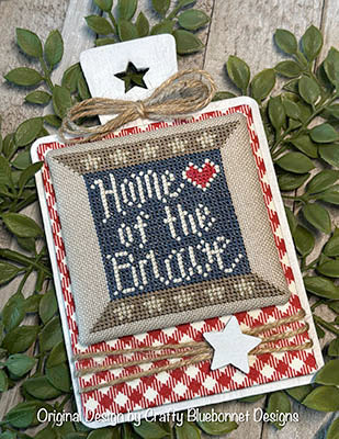 Brave Spool: Patriotic Spool Series Cross Stitch Pattern by Crafty Bluebonnet Designs
