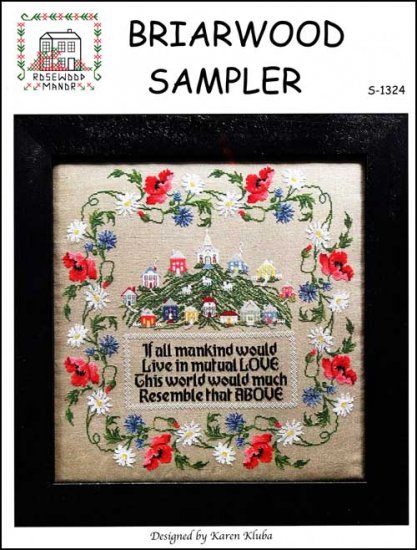 Briarwood Sampler Counted Cross Stitch Pattern by Rosewood Manor