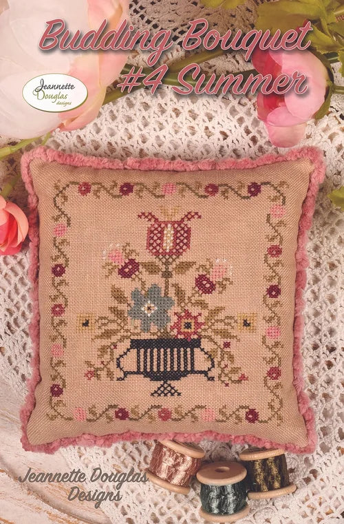 Budding Bouquet #4 Summer Cross stitch pattern by Jeannette Douglas Designs