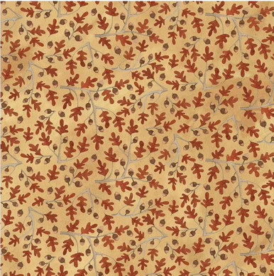 Bittersweet Farm Oaks and Acorns C14853 Harvest Gold from Riley Blake | SOLD BY THE HALF-YARD