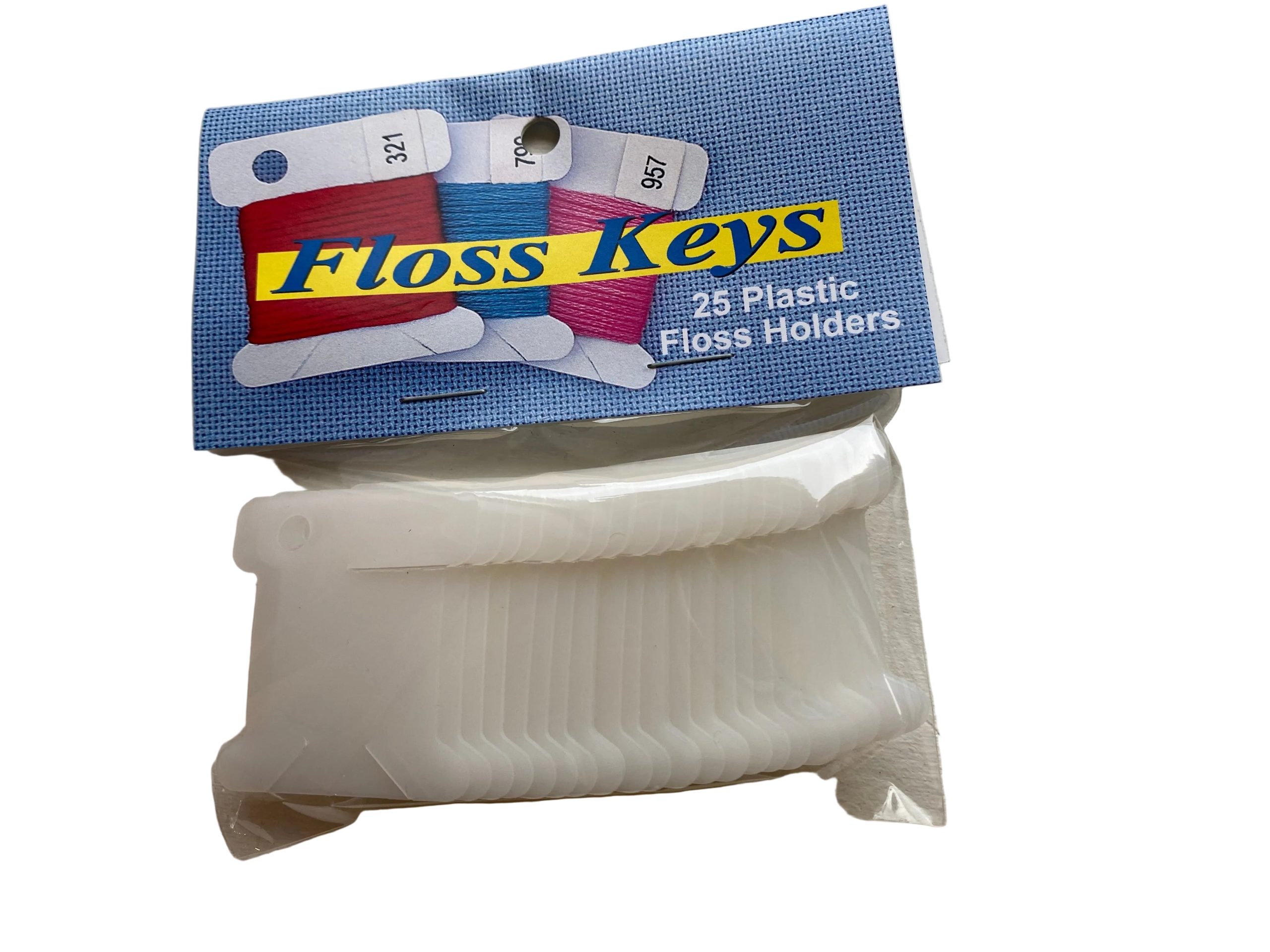 Floss Bobbins, Plastic with label holder
