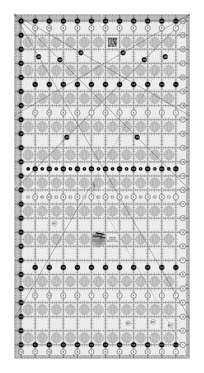Creative Grids 12 1/2 Inch X 24 1/2 Inch Ruler