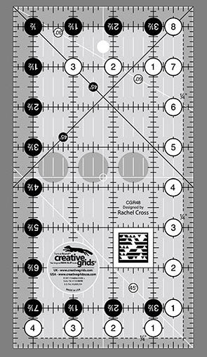 Creative Grids 4 1/2 Inch X 8 1/2 Inch Ruler