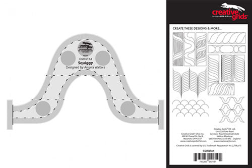 Creative Grids Machine Quilting Tool - Squiggy (By Special Order: Read description for full details)