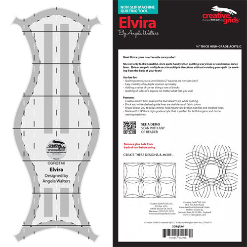 Creative Grids Machine Quilting Tool - Elvira (By Special Order: Read description for full details)