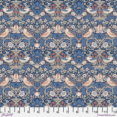 Bexleyheath By Morris & Co.Mini Strawberry Thief Inky COTTON LAWN