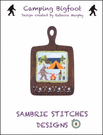 Camping Bigfoot Cross Stitch Pattern by SamBrie Stitches Designs