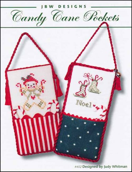 Candy Cane Pockets Cross Stitch Pattern by JBW Designs