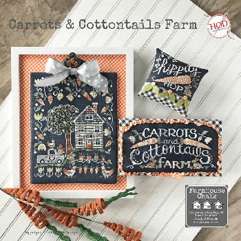 Carrots & Cottontails Farm: Farmhouse Chalk Series Cross Stitch Pattern by Hands On Design