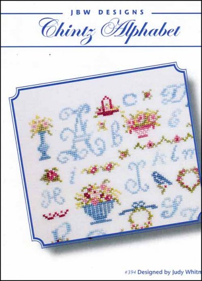 Chintz Alphabet Cross Stitch Pattern by JBW Designs