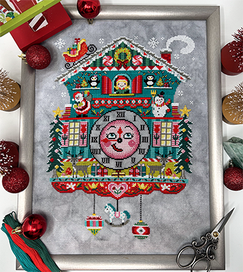 Christmas Cuckoo Clock Part 4 Cross Stitch Pattern by Tiny Modernist