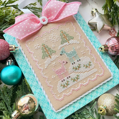 Pastel Ornament Part 11: Christmas Deer Cross Stitch Pattern by Country Cottage Needleworks