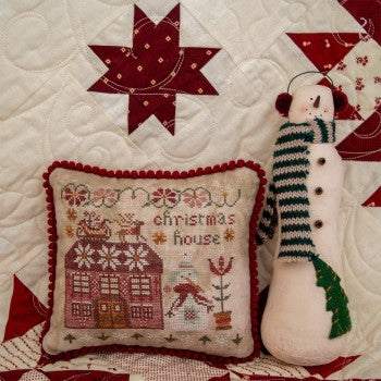 Houses on Peppermint Lane Chart 9: Christmas House Cross Stitch Pattern by Pansy Patch Quilts and Stitchery