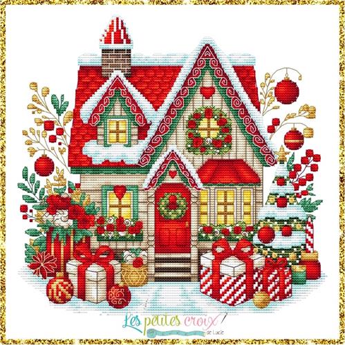 Christmas House Cross Stitch Pattern by Les Petites Croix De Lucie