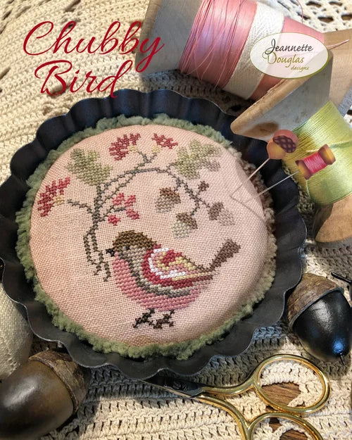 Chubby Bird Cross stitch pattern by Jeannette Douglas Designs