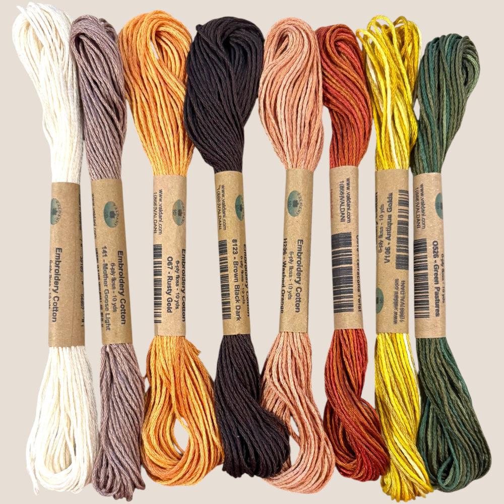 Coneflower Chorus Thread Pack 6-Strand Cotton Floss by Valdani