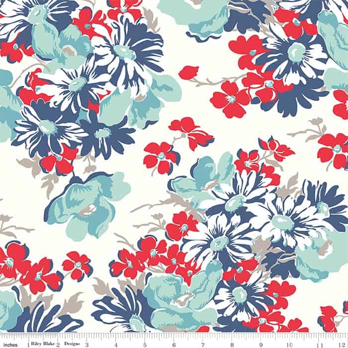 Cook Book Denim 108" Wide Quilt Backing Fabric