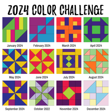 2024 Cotton Cuts Color Challenge Cards - Complete Set