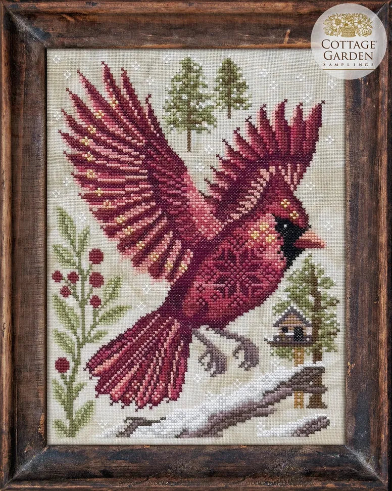 The Northern Cardinal A Year in the Woods II #7 by Cottage Garden Samplings Cross Stitch Pattern