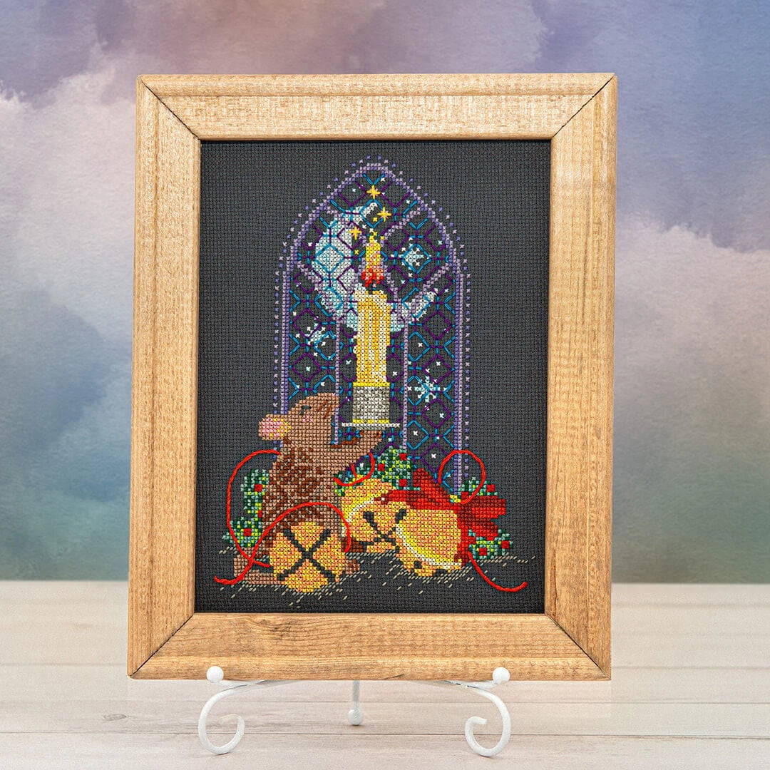 Counting Puddles QUIET AS A CHURCH MOUSE Cross Stitch Pattern