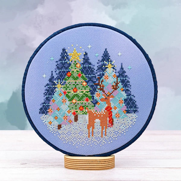Counting Puddles Reindeer Cheer Cross Stitch Pattern