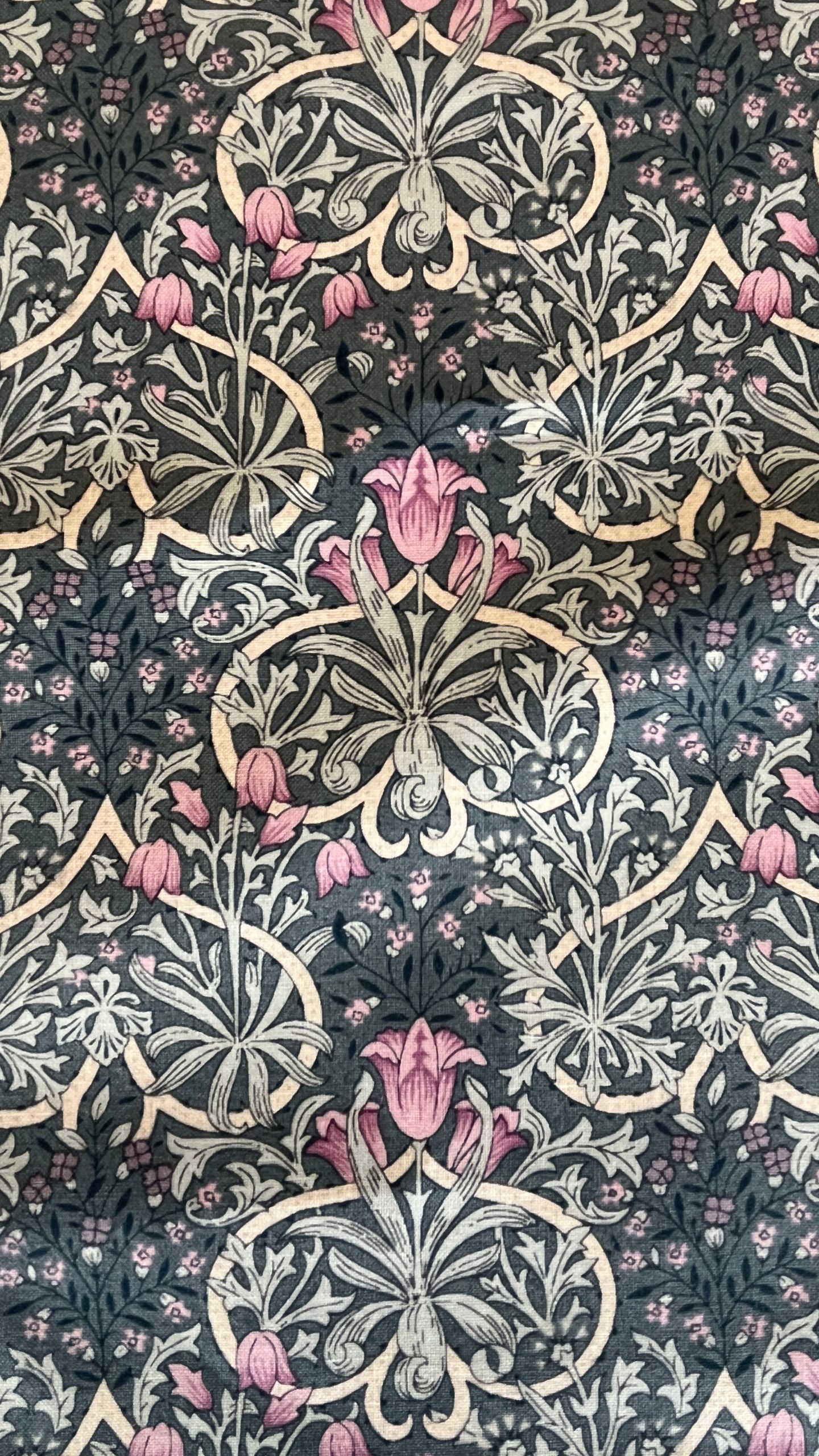 Country Floral Collection Morris Grey Blue Lilac 65730-103 by Nakamura for Nutex Fabrics (Sold in 25cm increments)