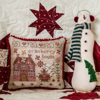 Houses on Peppermint Lane Chart 5: Cranberry House Cross Stitch Pattern by Pansy Patch Quilts and Stitchery