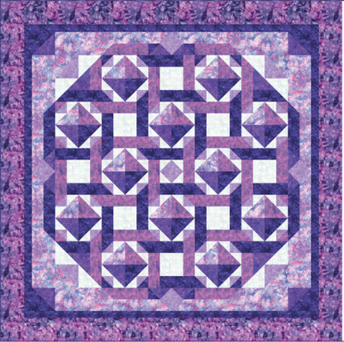 Puzzle Mystery Quilt - New Orleans 2025 Retreat - Creole Bloom (Hoffman Bali Batiks) - DIE CUT KIT
