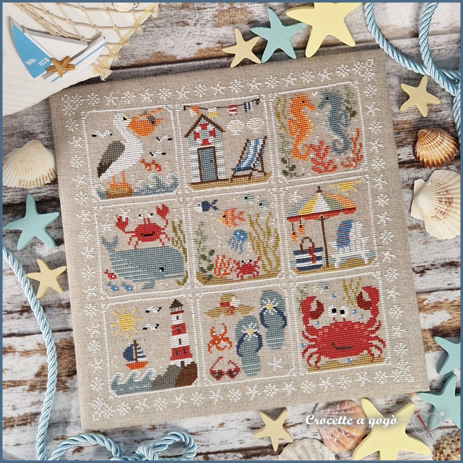 Sea And Sand Diary Cross Stitch Pattern by Crocette A Gogo