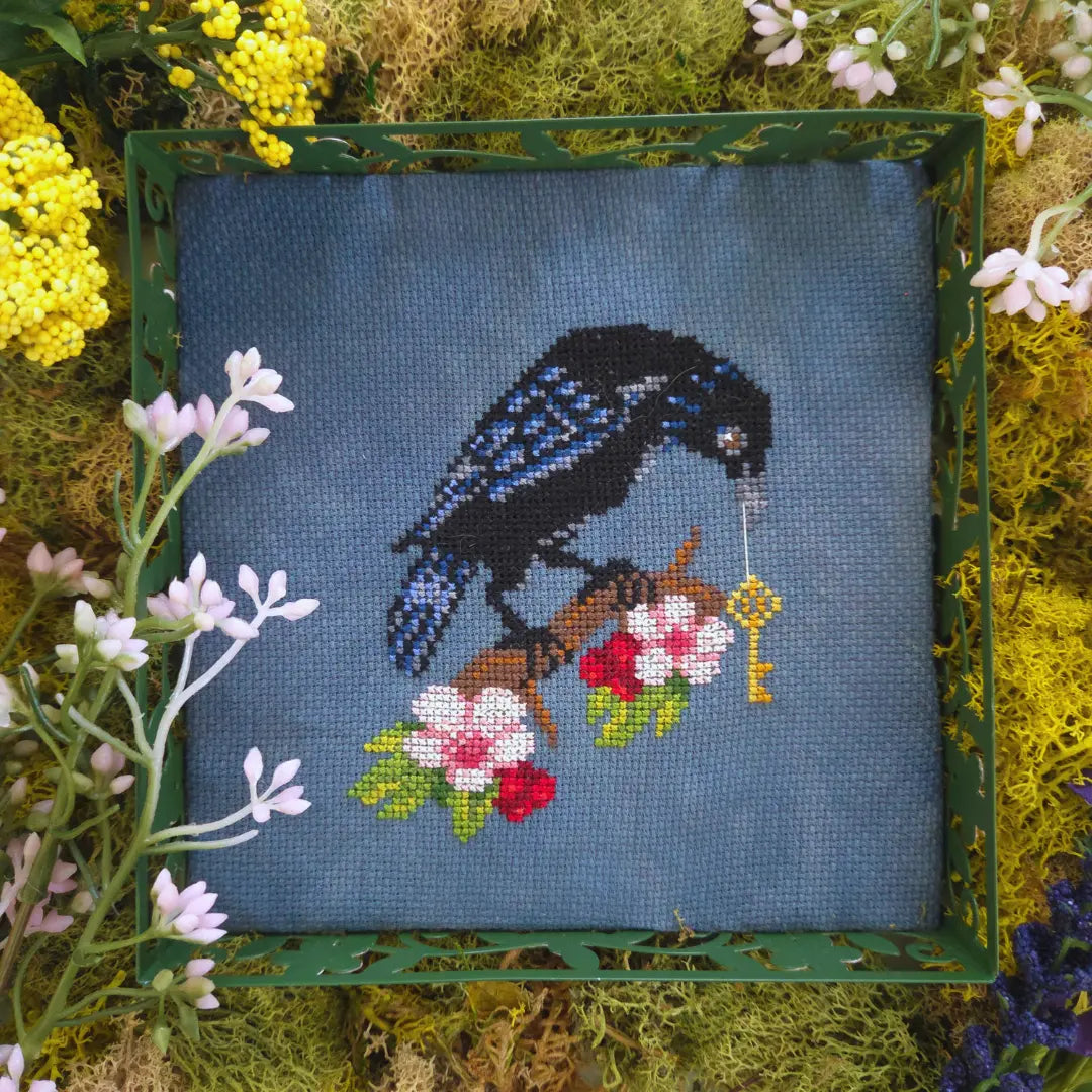 SALE BAD Stitch CROW IN THE HAWTHORN Cross Stitch Pattern