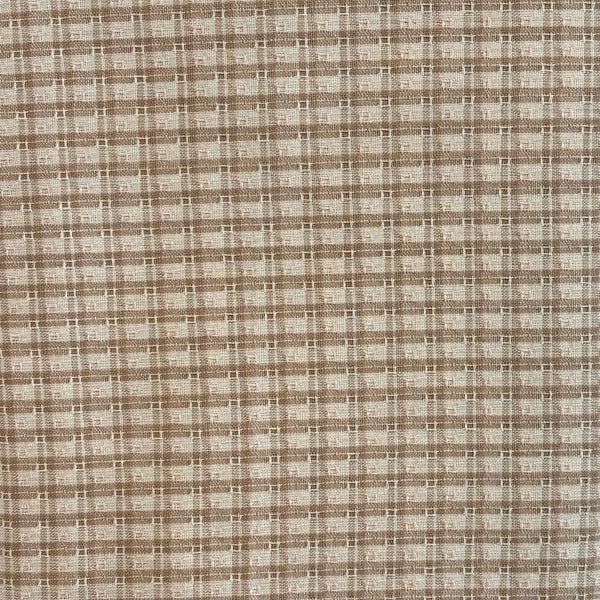 NIKKO By Diamond Textiles - Woven Crosshatch in Taupe & Cream