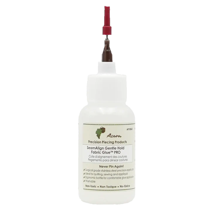 SeamAlign Gentle Hold Fabric Glue - PRO Applicator 1 oz - Acorn