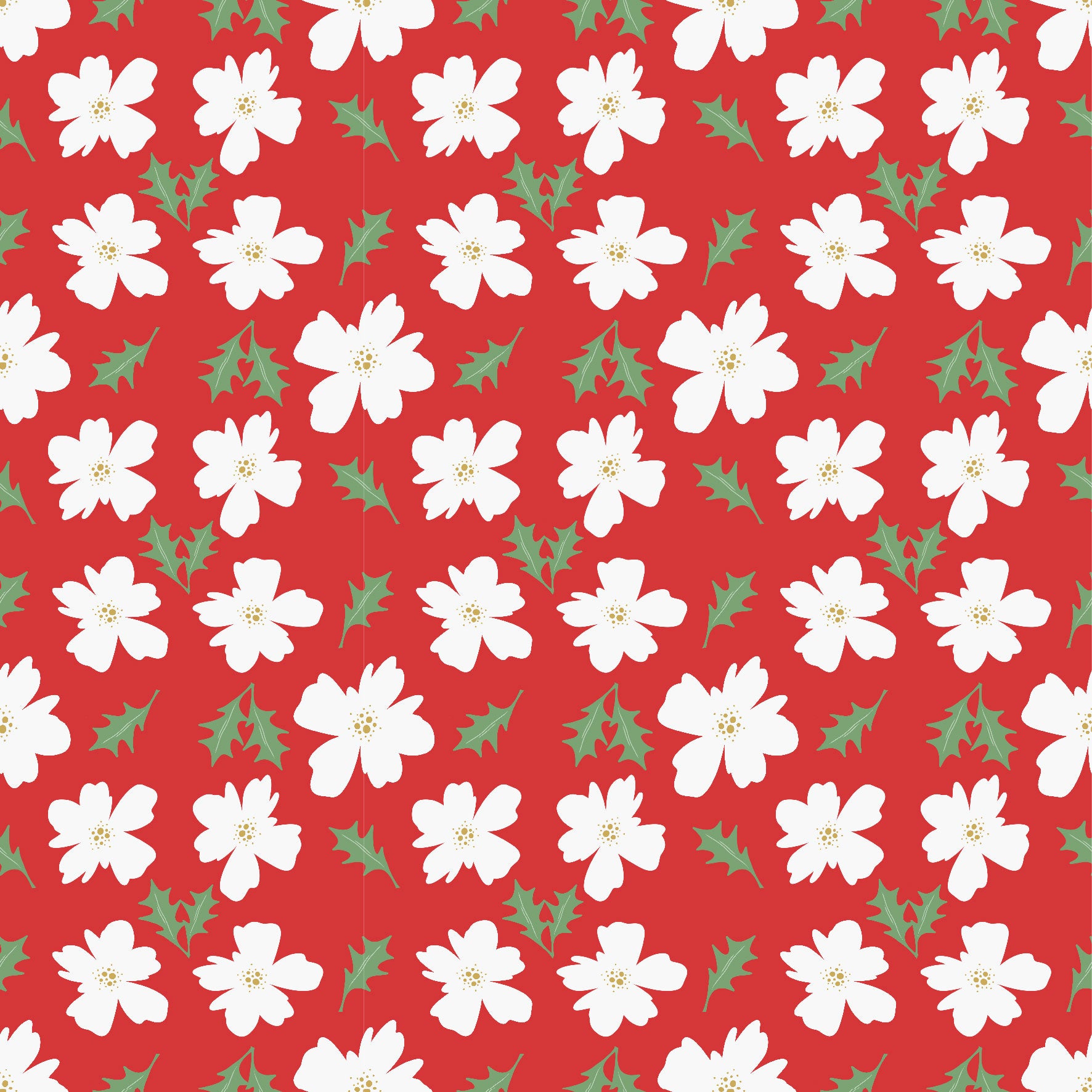 Dear Santa White Flowers DV6273 by Devonstone (sold in 25cm increments)