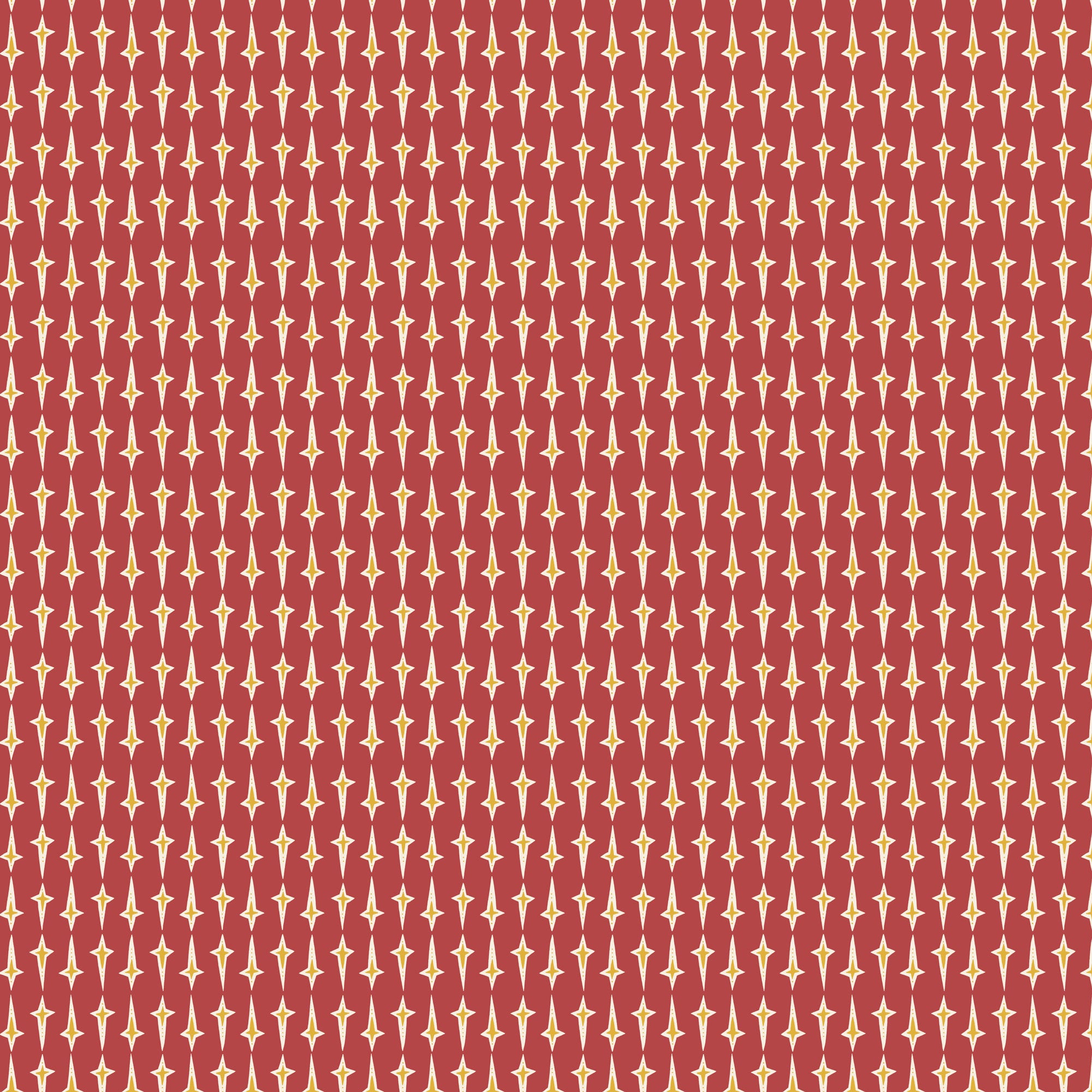 Pocketful of Joy Stars Dark Red DV7192 by Natalie Bird for Devonstone Fabrics (sold in 25cm increments)