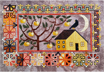 Dark Golden Delicious Cross Stitch Pattern by The Artsy Housewife