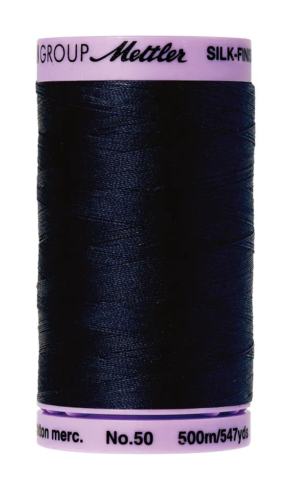 Mettler Cotton Silk Finish 50wt Dark Blue