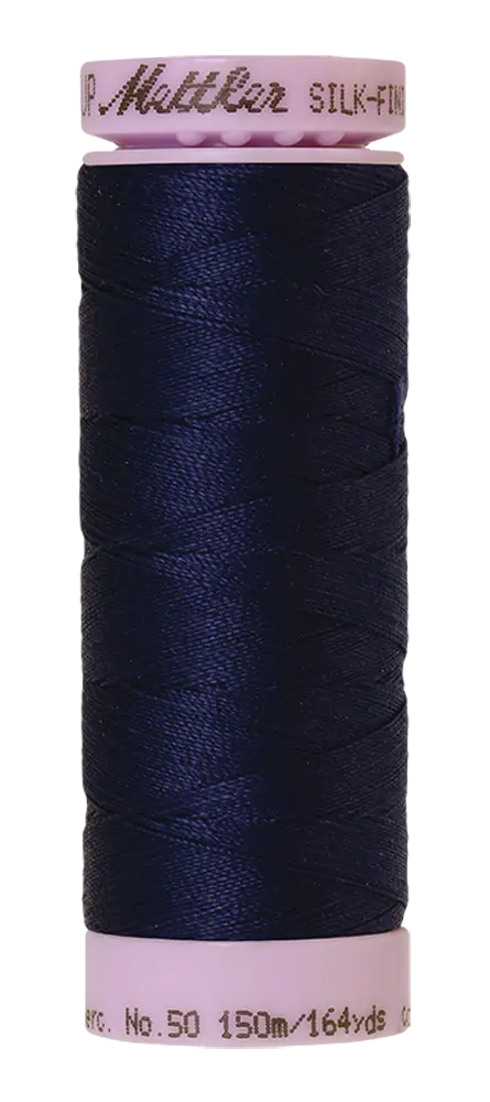 Mettler Cotton Silk Finish 50wt 150m Dark Indigo