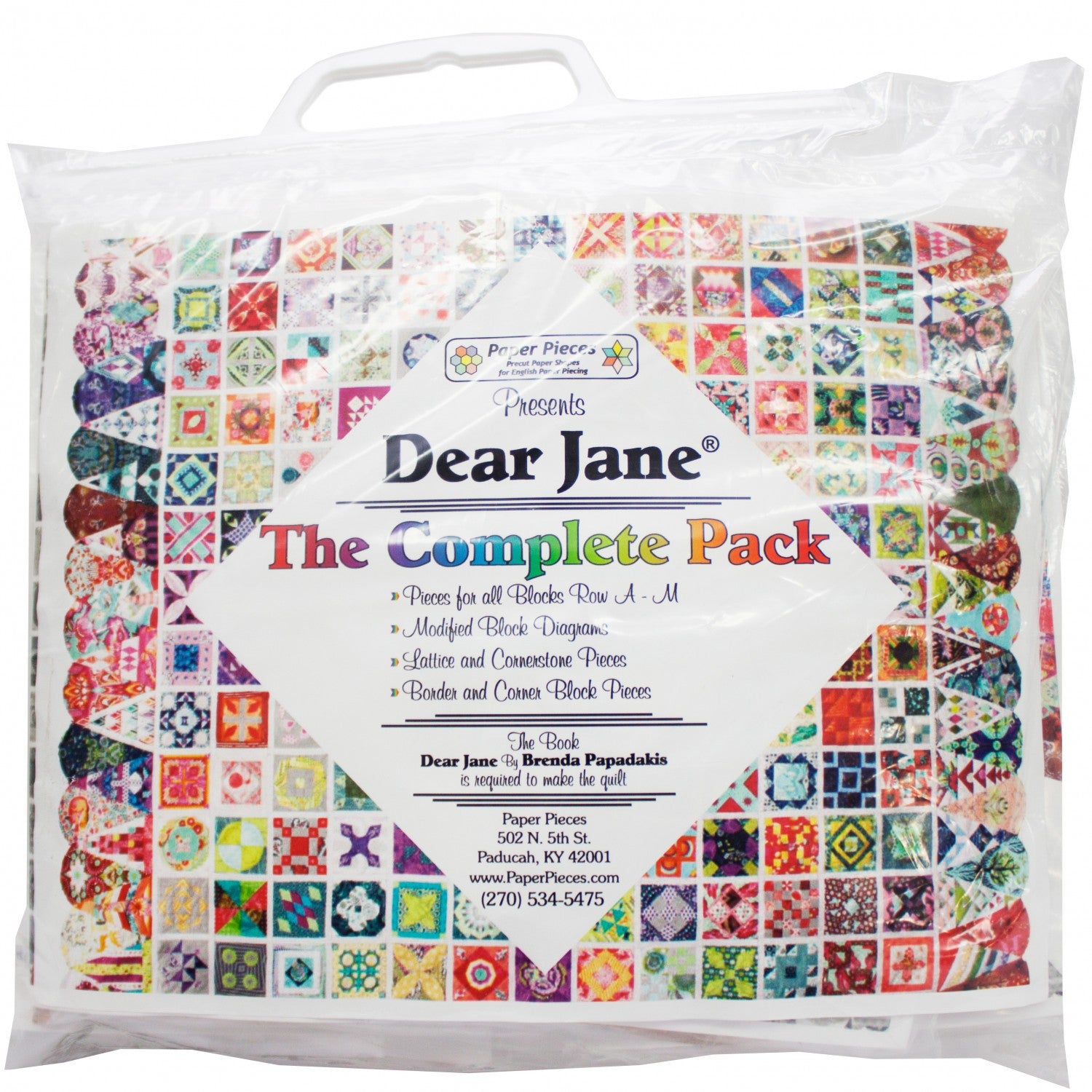 Dear Jane Complete Paper Piece Pack With Acrylic Templates (By Special Order: Read description for full details)