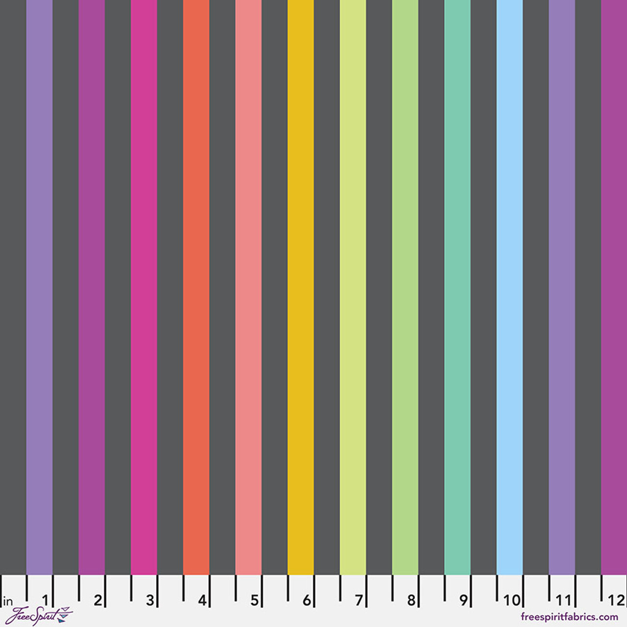 Disco Stripe - Carbon || True Colors Graywork